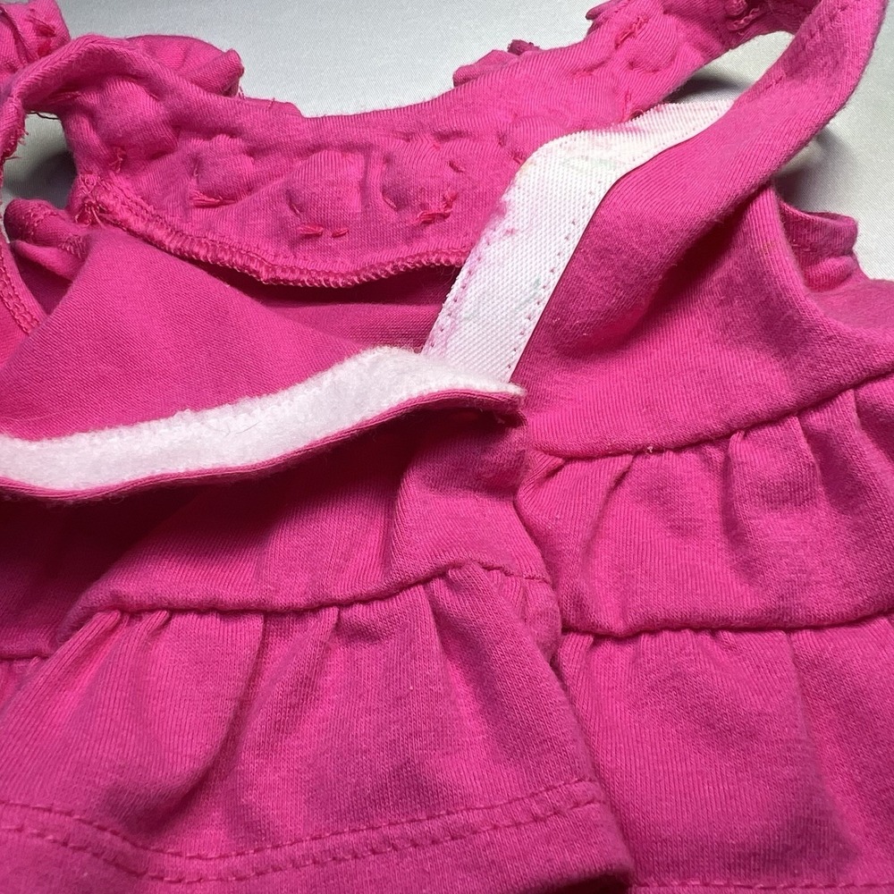Build‎ A Bear Workshop Clothes Pink Floral Rose Flower Rosette Gem Dress - Picture 6 of 9